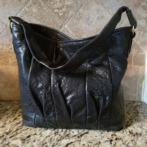 Will Leather Goods Large Black Leather Tote Handba